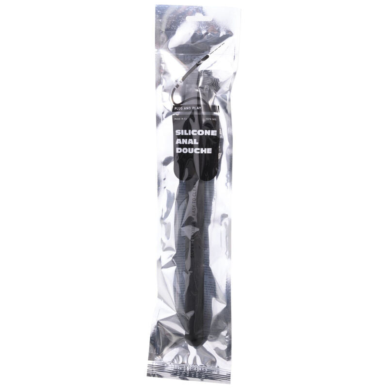 ALL BLACK - SILIKONOVÝ ANÁLNÍ SPRCHOVÝ GUMISK S KORÁLKAMI 27 CM