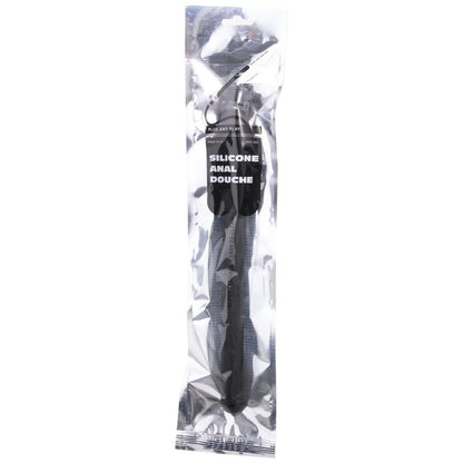 ALL BLACK - SILIKONOVÝ ANÁLNÍ SPRCHOVÝ GUMISK S KORÁLKAMI 27 CM