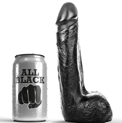 ALL BLACK - MĚKKÉ ČERNÉ REALISTICKÉ DILDO 20 CM