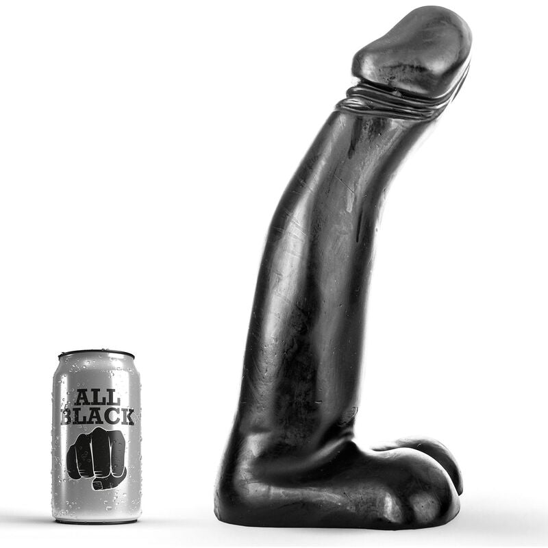 ALL BLACK - REALISTICKÉ ČERNÉ FISTINGOVÉ DILDO 29 CM