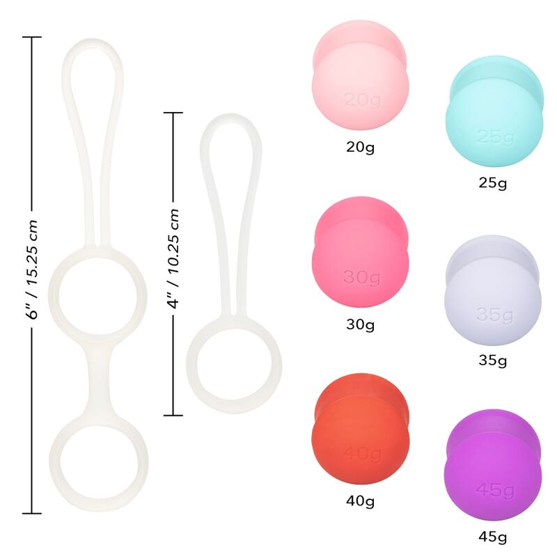 KALEXOTIKA - SHE-OLOGY SET BOLAS KEGEL INTERCAMBIABLES