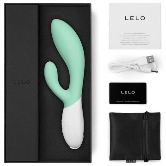 LELO - INA 3 GREEN RABBIT VIBRATOR LUXUSNÍ MOŘSKÉ ŘASY