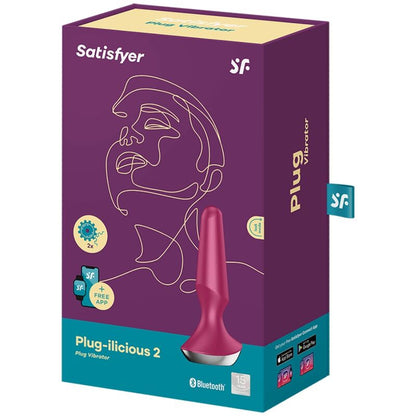 SATISFYER - Vibrátor ILICIOUS se 2 kolíky Berry