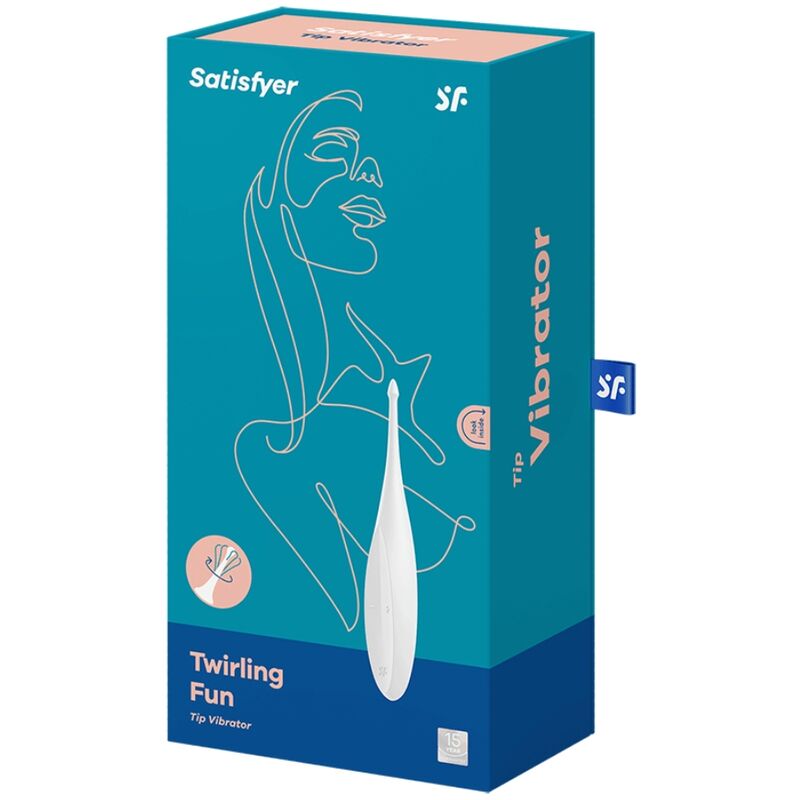 SATISFYER - VIBRAČNÍ TYČINKA S ROTAČNÍM ŠPIČKOU BÍLÁ