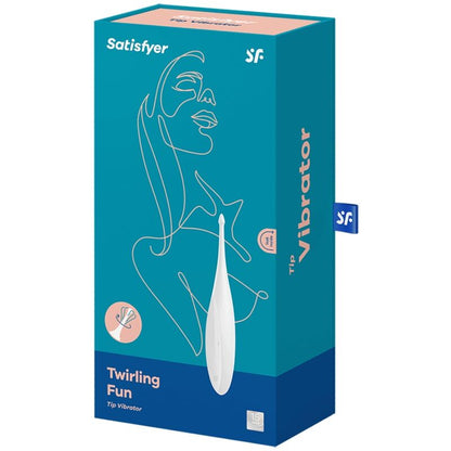 SATISFYER - VIBRAČNÍ TYČINKA S ROTAČNÍM ŠPIČKOU BÍLÁ