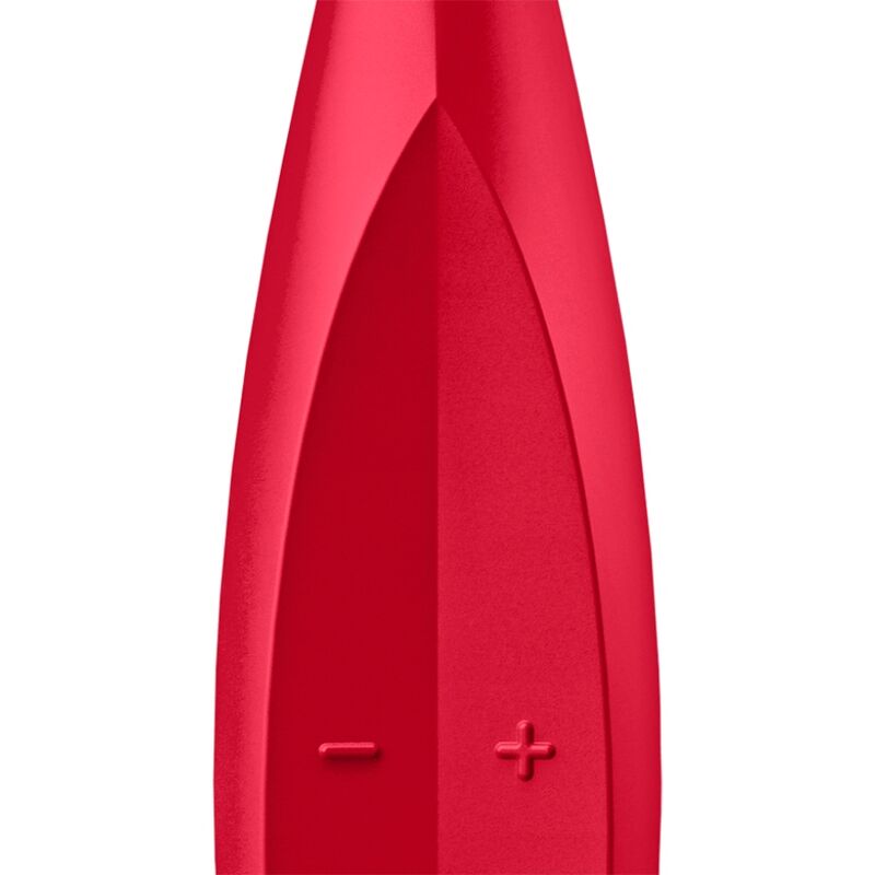 SATISFYER - VIBRAČNÍ TYČINKA S ROTAČNÍM ŠPIČKOU ČERVENÁ