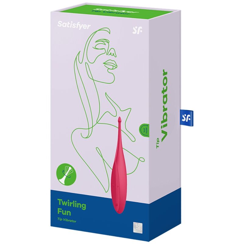 SATISFYER - VIBRAČNÍ TYČINKA S ROTAČNÍM ŠPIČKOU ČERVENÁ