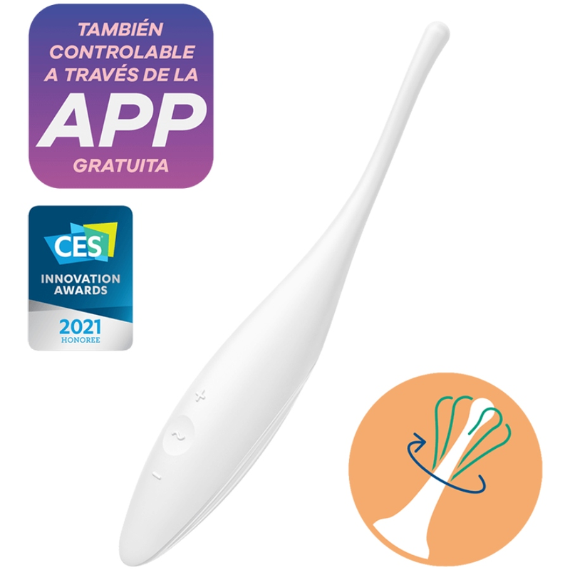 SATISFYER - VIBRAČNÍ KLITORIZÁTOR TWIRLING JOY BÍLÝ