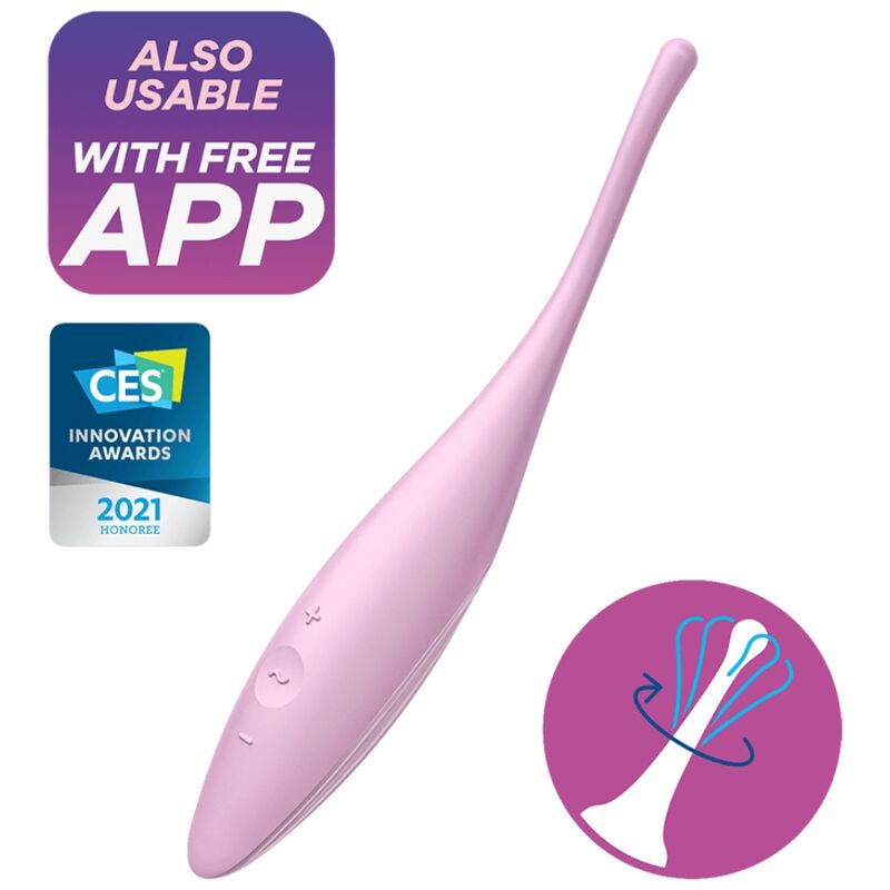 SATISFYER - VIBRAČNÍ KLITOR S ROZTOČNOU RADOSTÍ RŮŽOVÝ