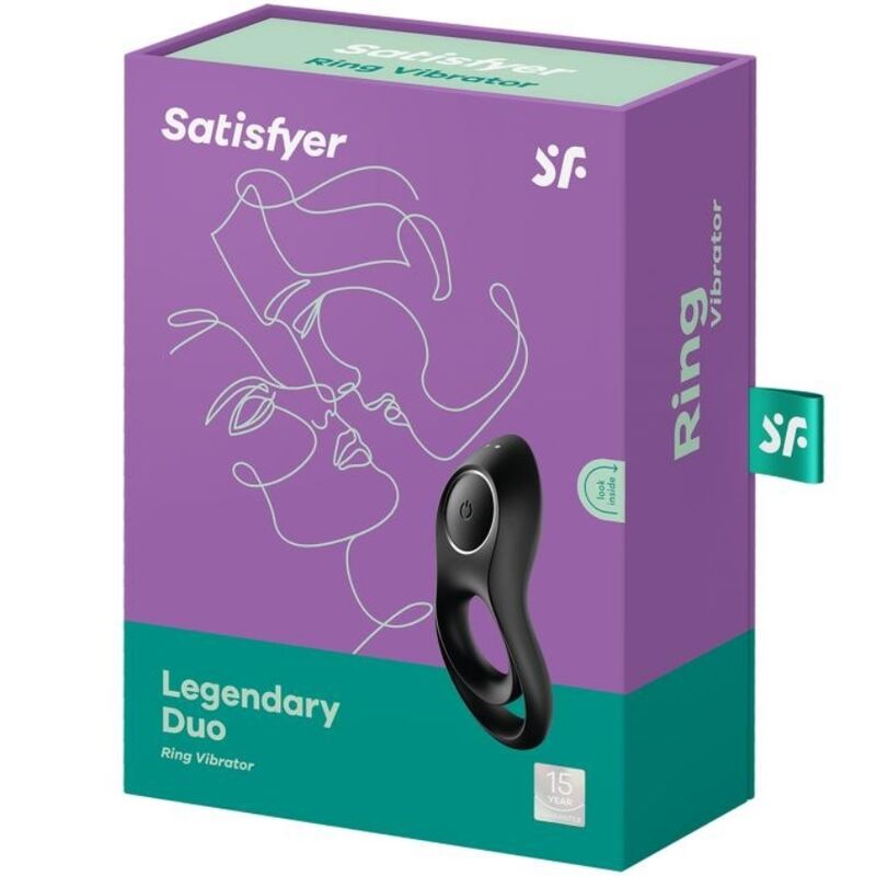 SATISFYER - LEGENDÁRNÍ DUO RING VIBRÁTOR ČERNÝ