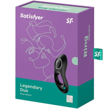 SATISFYER - LEGENDÁRNÍ DUO RING VIBRÁTOR ČERNÝ
