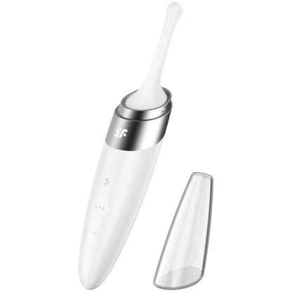 SATISFYER - VIBRAČNÍ KLITORIZÁTOR TWIRLING DELIGHT BÍLÝ