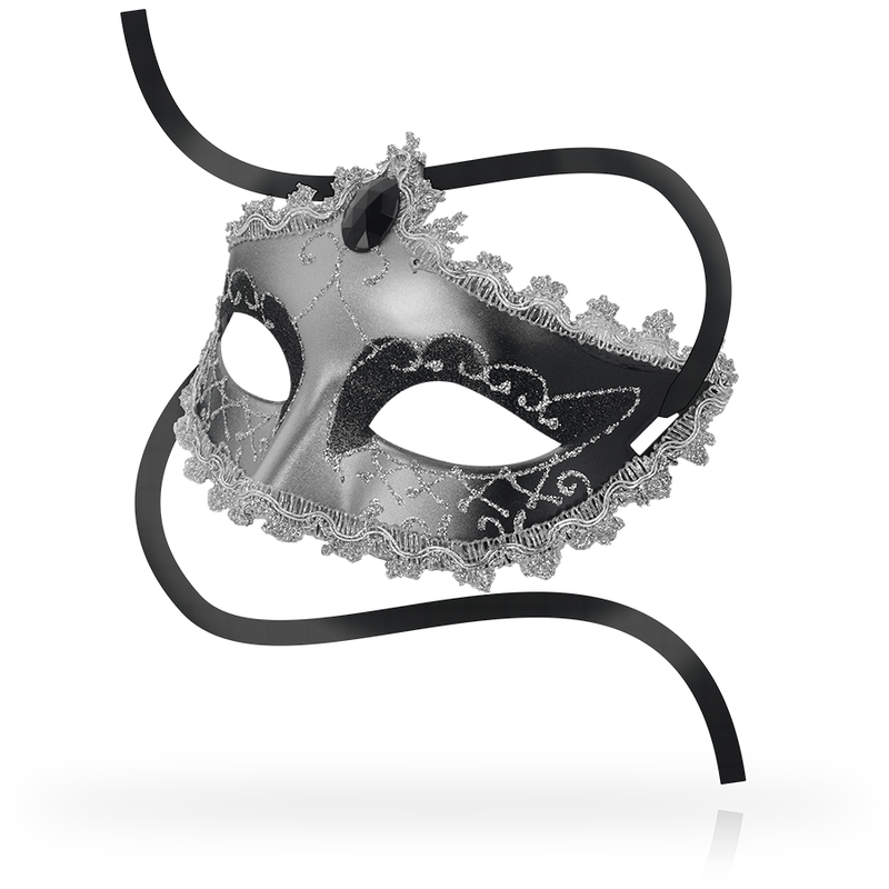 OHMAMA - MASKY ČERNÝ DIAMANTOVO-ŠEDÝ MASK
