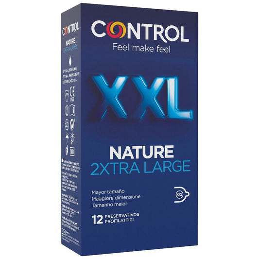 CONTROL - NATURE 2XL VELKÉ XXL KONDOMY - 12 KS