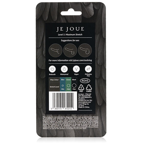 JE JOUE - MAXIMÁLNĚ ROZTAŽNÝ SILIKONOVÝ ERERČNÍ KROUŽEK - ČERNÝ