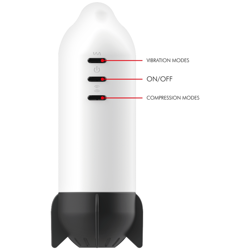 JAMYJOB - ROCKET MASTURBÁTOR S TECHNOLOGII MĚKKÉ KOMPRESE A VIBRACÍ