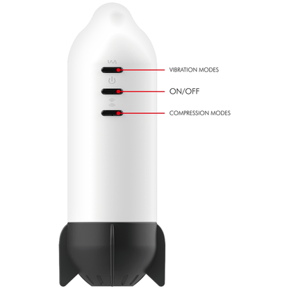 JAMYJOB - ROCKET MASTURBÁTOR S TECHNOLOGII MĚKKÉ KOMPRESE A VIBRACÍ