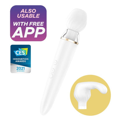 SATISFYER - APLIKACE DOUBLE WANDER BÍLÁ