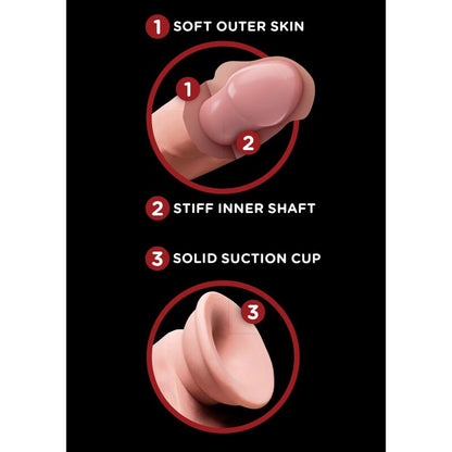 KING COCK - PLUS 3D DILDO SWINGING BALLS 20,3 CM