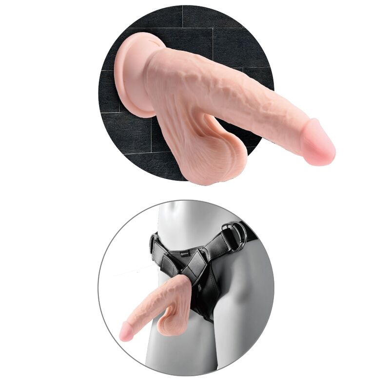 KING COCK - PLUS 3D DILDO SWINGING BALLS 20,3 CM