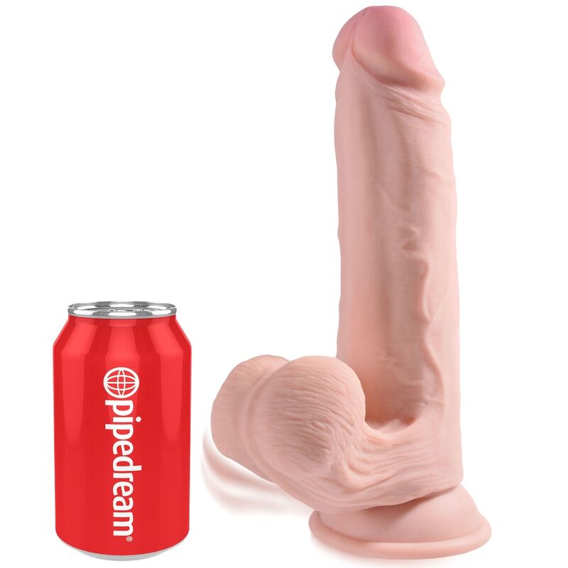 KING COCK - PLUS 3D DILDO SWINGING BALLS 20,3 CM