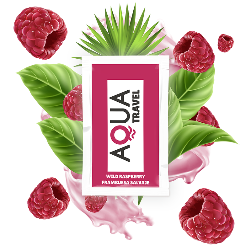 AQUA TRAVEL - LUBRIKANT NA VODNÍ BÁZI S PŘÍCHUTÍ LESNÍCH MALIN 6 ML