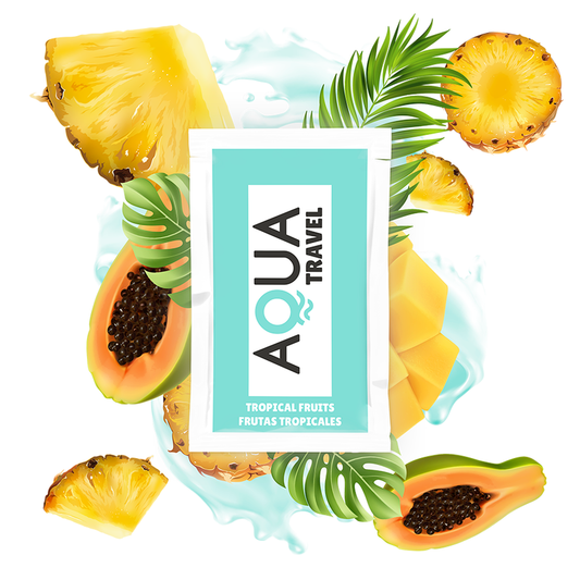 AQUA TRAVEL - LUBRIKANT NA VODNÍ BÁZI S PŘÍCHUTÍ TROPICKÉHO OVOCE 6 ML