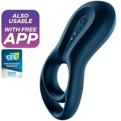 SATISFYER - EPIC DUO RING VIBRÁTOR APLIKACE MODRÁ