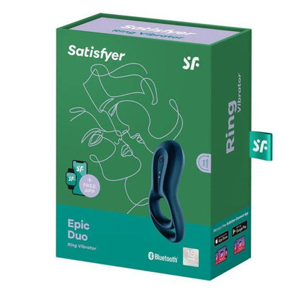 SATISFYER - EPIC DUO RING VIBRÁTOR APLIKACE MODRÁ