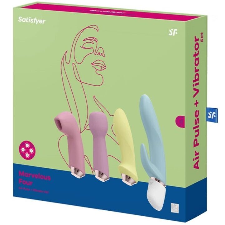 SATISFYER - ÚŽASNÁ SADA ČTYŘ VIBRÁTORŮ A AIR PULSE