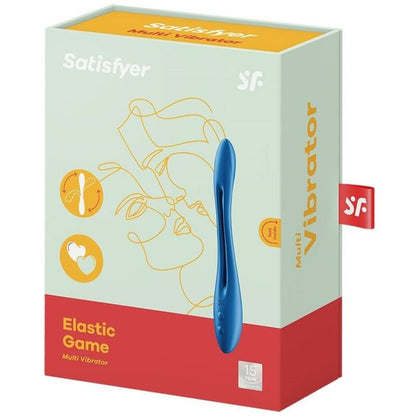 SATISFYER - ELASTIC GAME MULTIFUNKČNÍ VIBRÁTOR MODRÝ