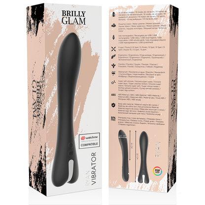 BRILLY GLAM - RYAN VIBRATOR KOMPATIBILNÍ S BEZDRÁTOVOU TECHNOLOGII WATCHME