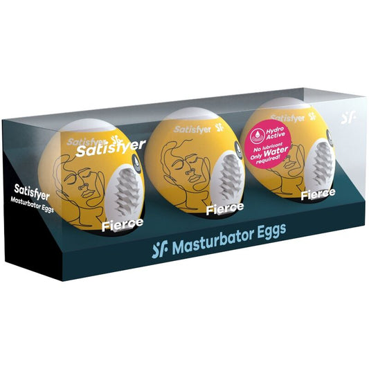 SATISFYER - 3 MASTURBÁTOROVÁ VEJCE FIERCE