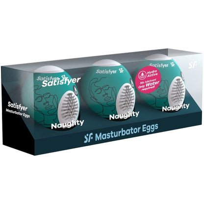 SATISFYER - 3 MASTURBÁTOROVÁ VEJCE NAUGHTY