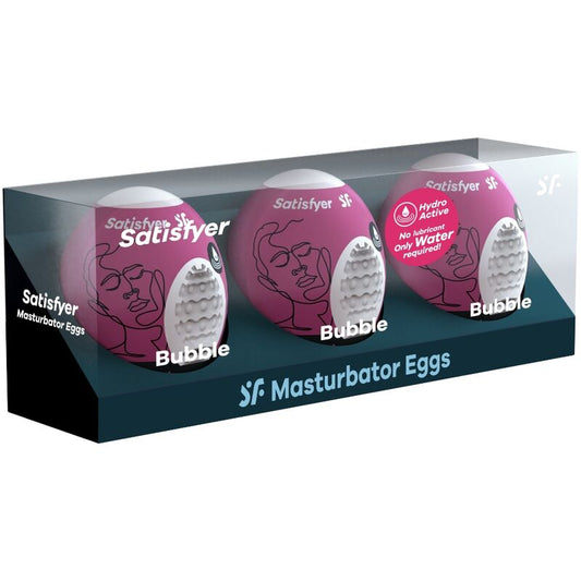 SATISFYER - 3 MASTURBÁTORY V BUBLINKOVÝCH VEJCÍCH
