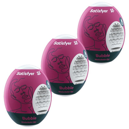 SATISFYER - 3 MASTURBÁTORY V BUBLINKOVÝCH VEJCÍCH
