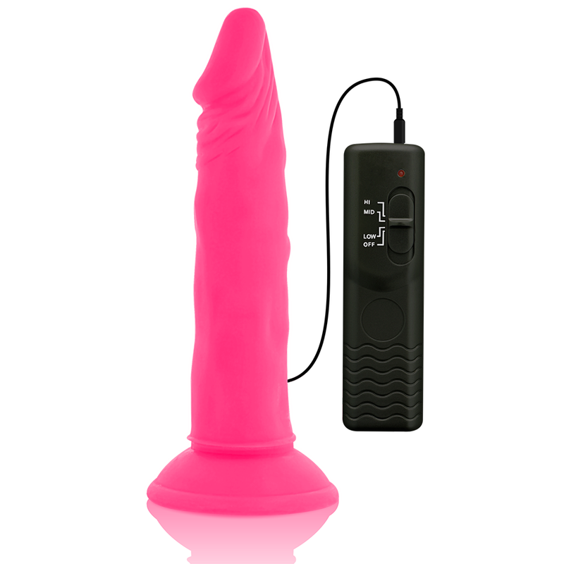 DIVERSIA - FLEXIBILNÍ VIBRAČNÍ DILDO RŮŽOVÉ 23 CM -O- 4,3 CM