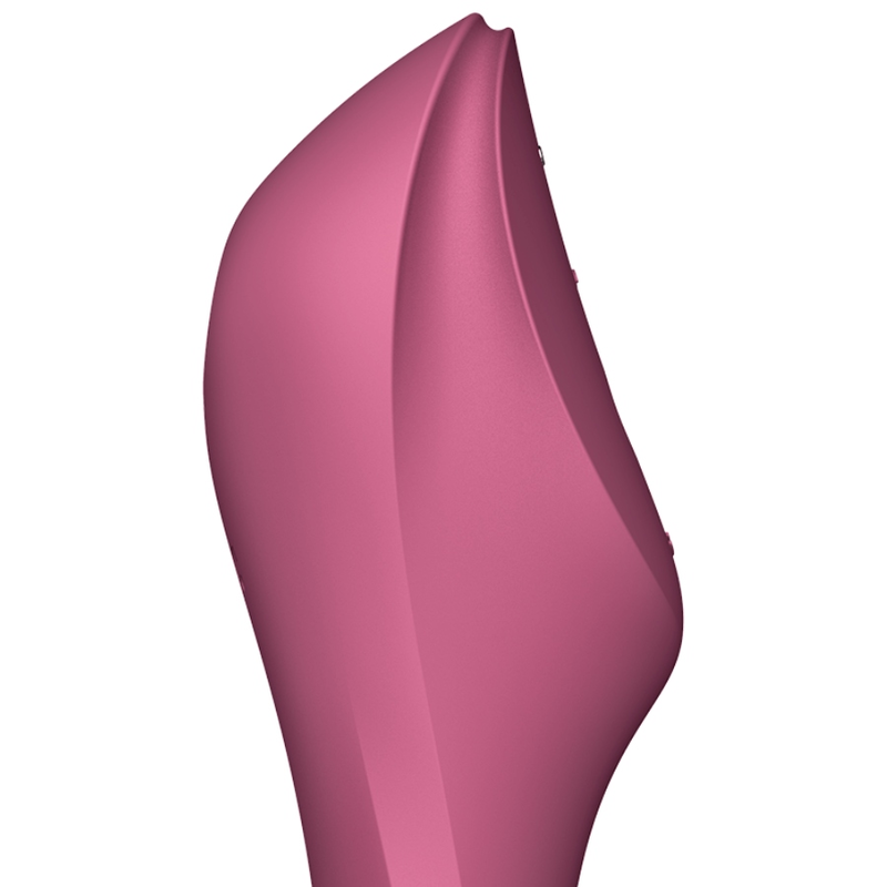 SATISFYER - VIBRAČNÍ PULSE CURVY TRINITY 3 AIR PULSE ČERVENÝ