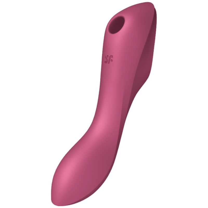 SATISFYER - VIBRAČNÍ PULSE CURVY TRINITY 3 AIR PULSE ČERVENÝ