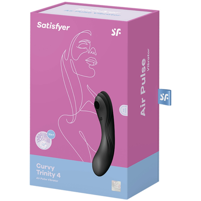 SATISFYER - VIBRAČNÍ PULSE CURVY TRINITY 4 AIR PULSE ČERNÝ