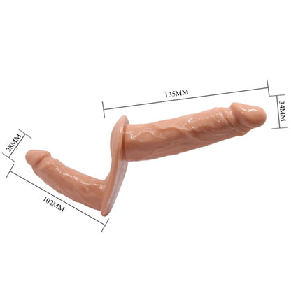 BAILE - ULTRA VÁŠNIVÁ DVOJITÁ DILDA S POSTRUHEM