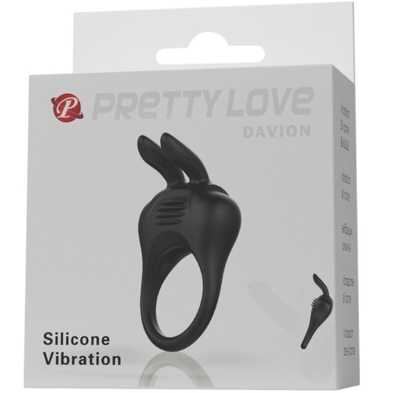 PRETTY LOVE - VIBRAČNÍ KROUŽEK DAVION RABBIT