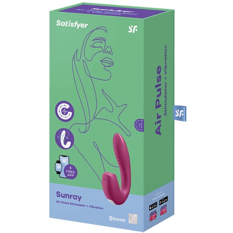 SATISFYER - SUNRAY STIMULÁTOR A VIBRAČNÍ APLIKACE ČERVENÁ