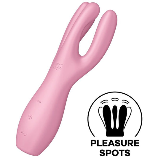 SATISFYER - VIBRÁTOR TROJKA 3 RŮŽOVÝ