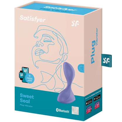 SATISFYER - VIBRAČNÍ ZÁBAVKA SWEET SEAL V APLIKACI FIALOVÁ