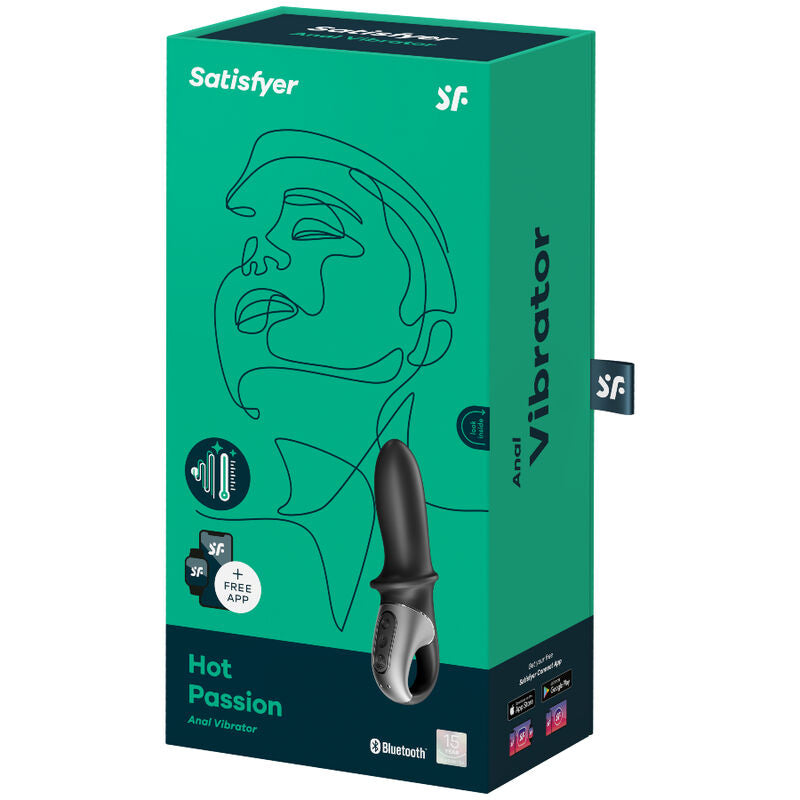 SATISFYER - ANÁLNÍ VIBRÁTOR S APLIKACÍ HOT PASSION, ČERNÝ