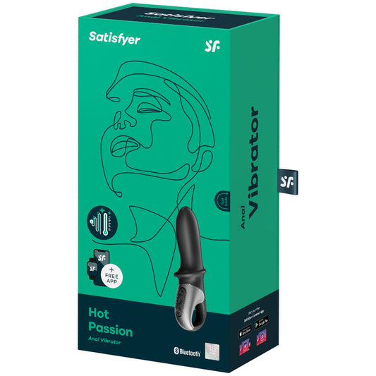 SATISFYER - ANÁLNÍ VIBRÁTOR S APLIKACÍ HOT PASSION, ČERNÝ
