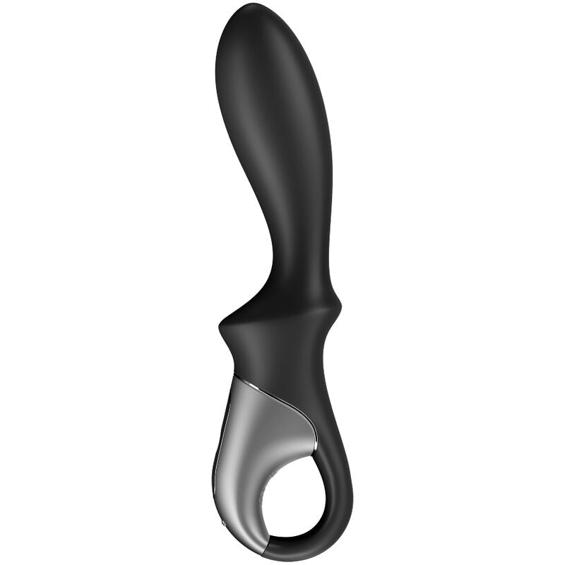 SATISFYER - ANÁLNÍ VIBRÁTOR HEAT CLIMAX S APLIKACÍ, ČERNÁ