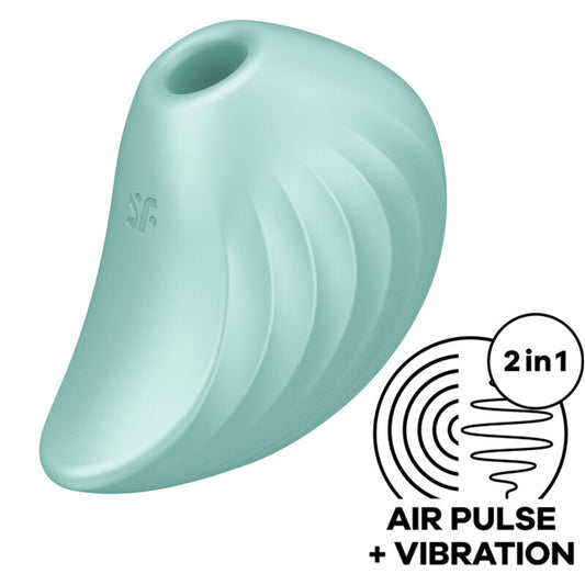 SATISFYER - STIMULÁTOR A VIBRAČNÍ TYČINKA PEARL DIVER VZDUCH PULSE ZELENÁ