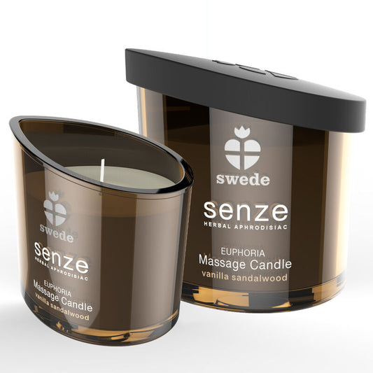 SWEDE - SENZE EUPHORIA MASÁŽNÍ SVÍČKA - VANILKA, SANTALOVÉ DŘEVO
